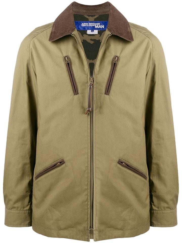 Junya Watanabe Man Checked Panel Lightweight Jacket - Green