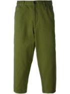 Comme Des Garçons Shirt Mind Print Trousers, Men's, Size: S, Green, Cotton