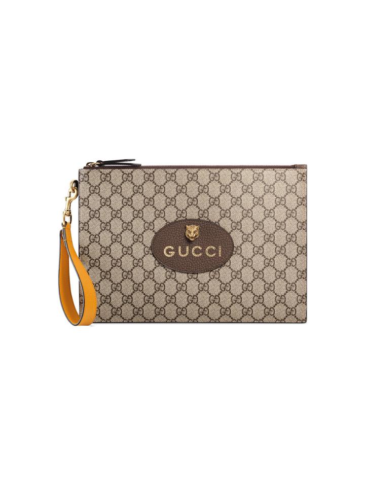 Gucci Neo Vintage Gg Supreme Pouch - Nude & Neutrals