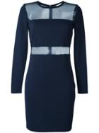 Michael Michael Kors Sheer Panel Dress - Blue