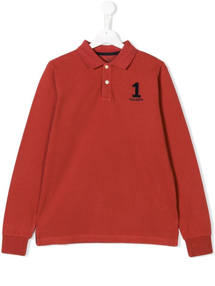 Hackett Kids Teen Number Patch Polo Shirt - Red
