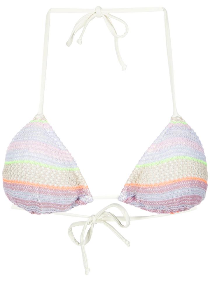 Cecilia Prado Knit Triangle Bikini Top - White