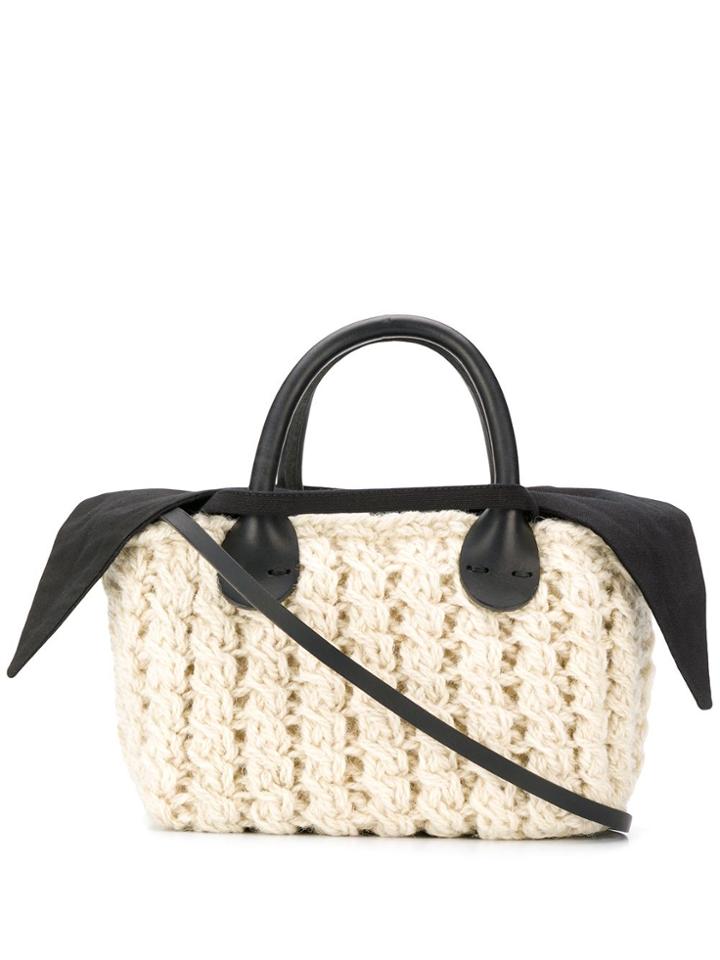 Muun Panier Knitted Tote Bag - Neutrals