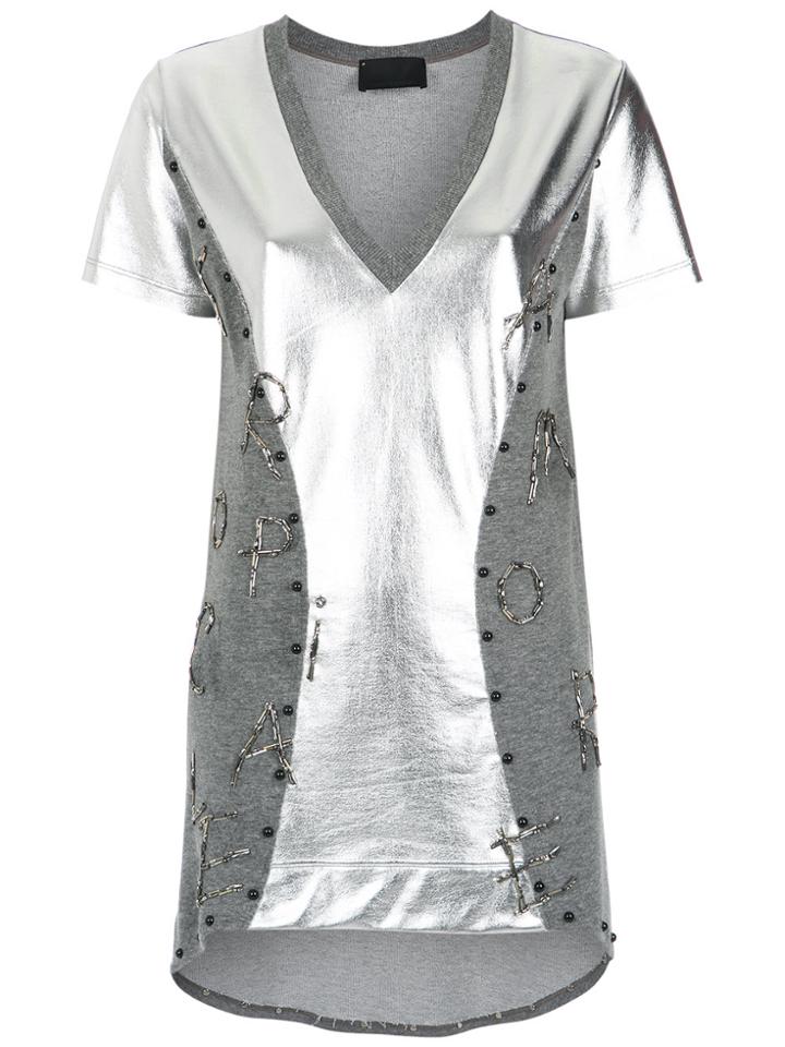 Andrea Bogosian Metallic Top - Grey