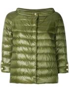 Herno Cropped Sleeve Padded Jacket - Green