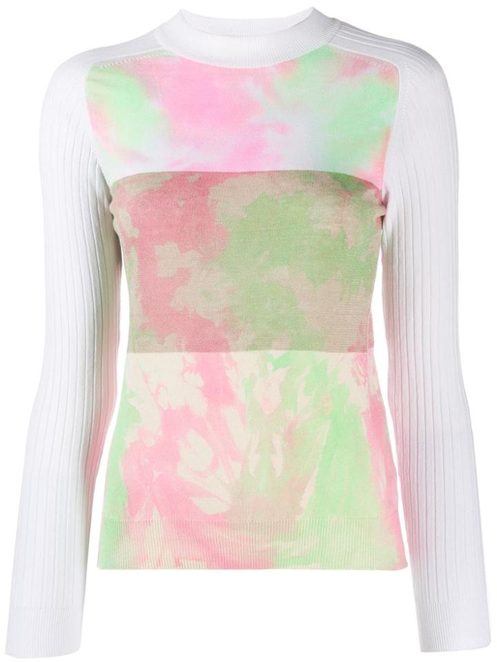 Courrèges Paint Splatter Effect Sweater - White