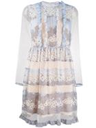 Red Valentino Red Valentino Floral Panel Dress - Blue