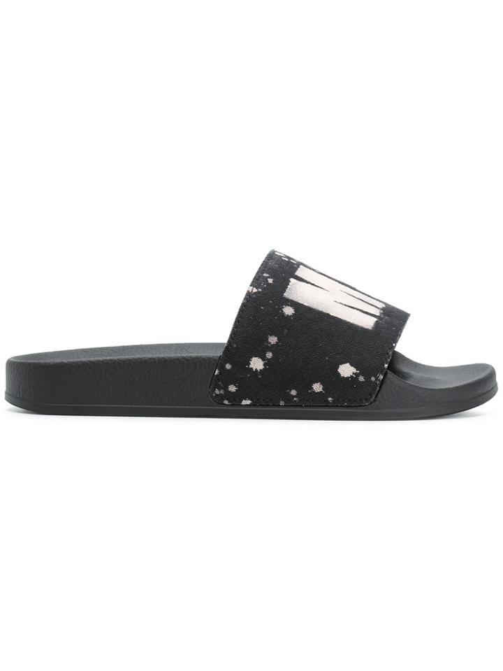 Msgm Branded Slides - Black