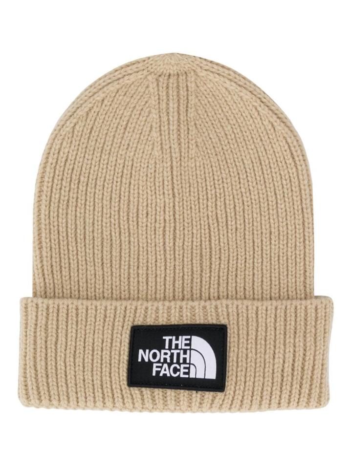 The North Face Ribbed Logo Beanie - Neutrals
