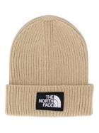 The North Face Ribbed Logo Beanie - Neutrals