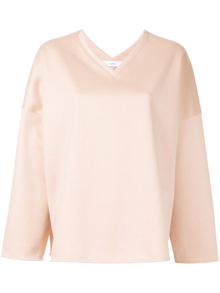 Astraet V-neck Blouse - Pink & Purple