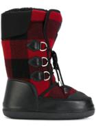 Dsquared2 Ski Checked Snow Boots - Black