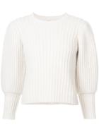 Co Ribbed Cropped Jumper - White