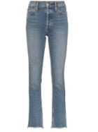 Re/done Mid Blue Double Needle Long Straight Leg Jeans
