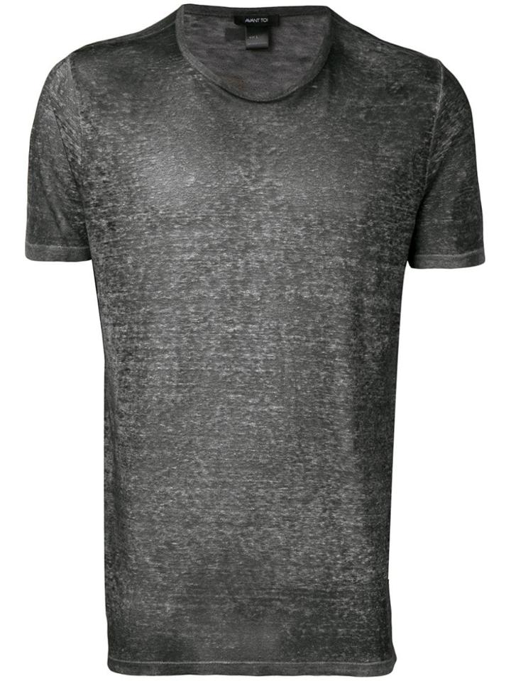 Avant Toi Face Appliqué T-shirt - Black