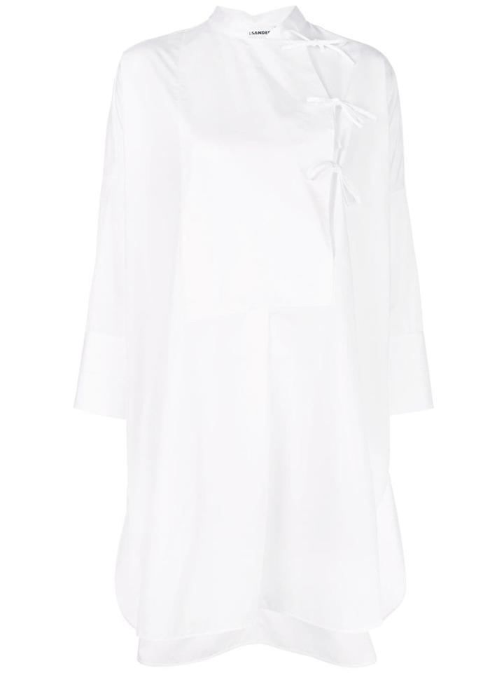 Jil Sander Oversized Midi Shirt Dress - White
