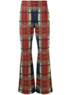Sonia Rykiel Tartan Pattern Trousers - Red