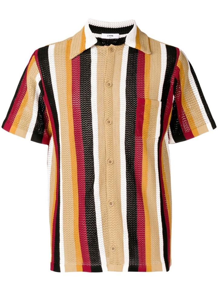 Cmmn Swdn Striped Knit Shirt - Nude & Neutrals