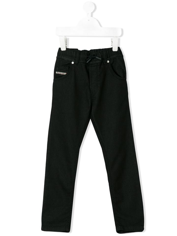 Diesel Kids - Krooley Jogger Jeans - Kids - Cotton/polyester/spandex/elastane - 8 Yrs, Boy's, Black
