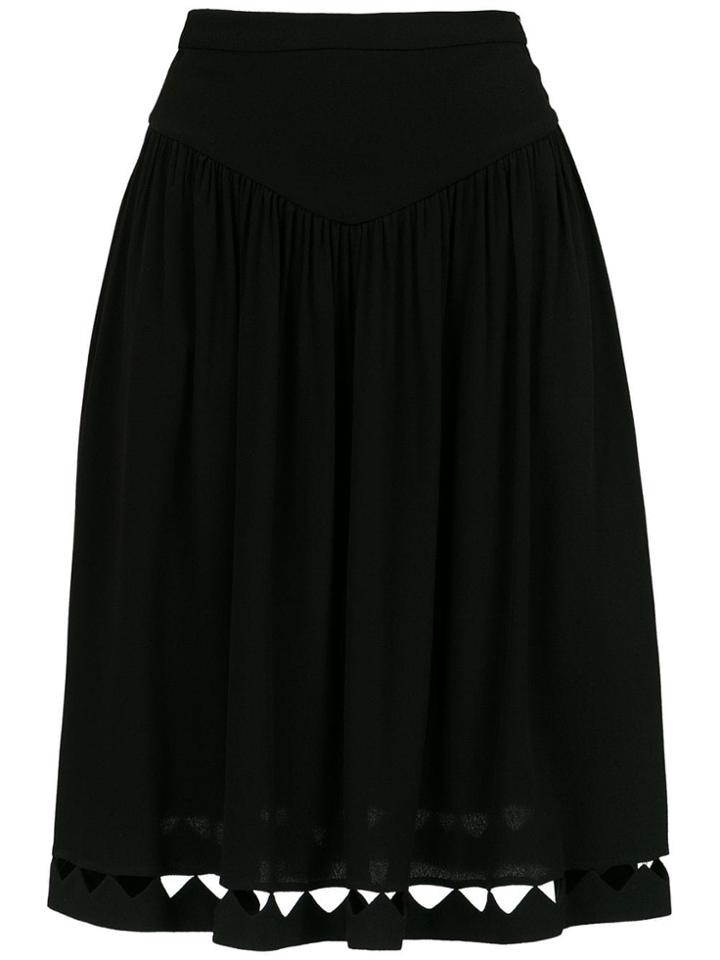 Reinaldo Lourenço Cut Out Detail Midi Skirt - Black