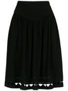 Reinaldo Lourenço Cut Out Detail Midi Skirt - Black