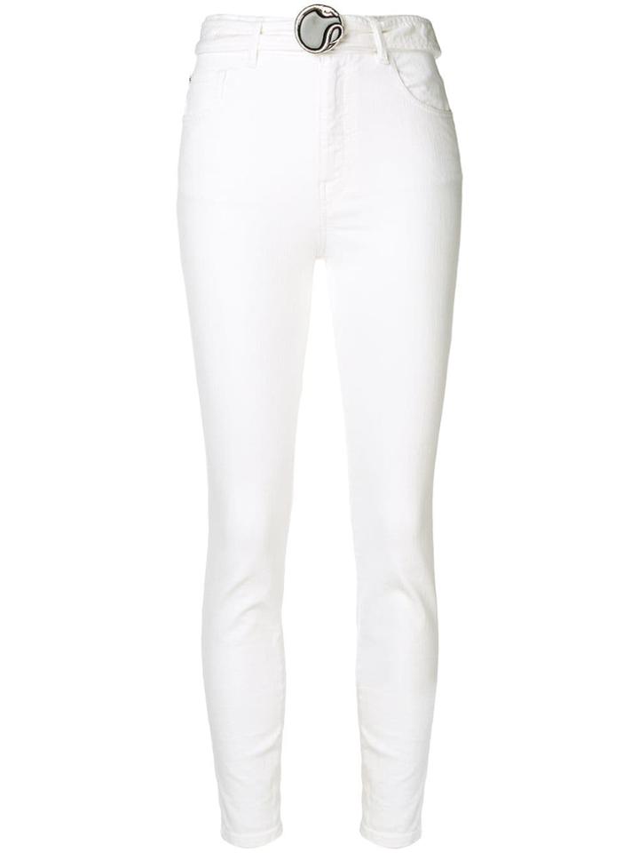 Just Cavalli Snake Medallion Jeans - White