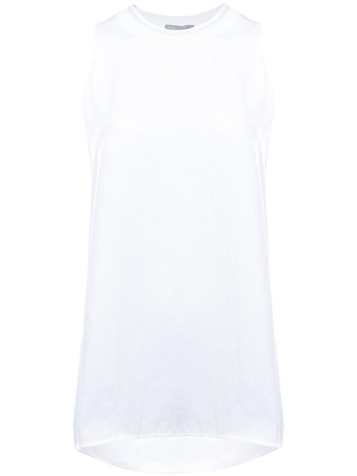 Akris Punto Sleeveless Round Neck Blouse - White