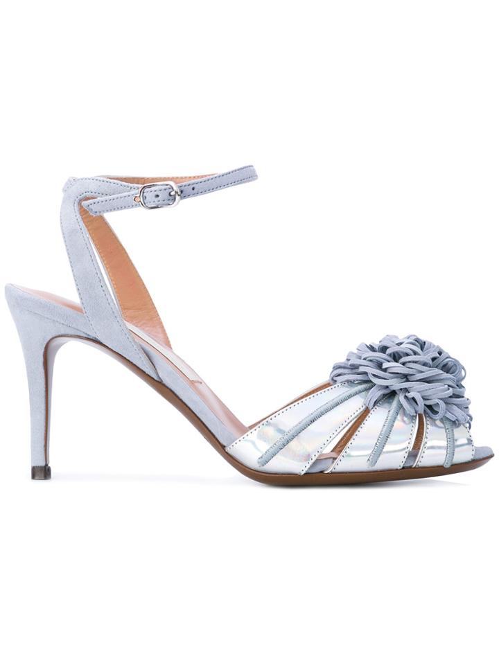 L'autre Chose Tangled Applique Sandals - Blue