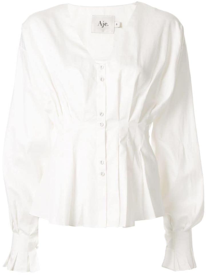 Aje Long-sleeved Lizzie Blouse - White