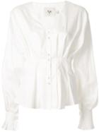 Aje Long-sleeved Lizzie Blouse - White