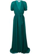 Lanvin Maxi Wrap Dress - Green