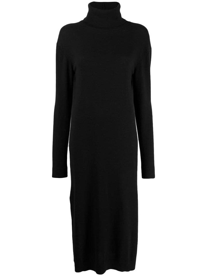 Pringle Of Scotland Roll-neck Sweater Dress - Black