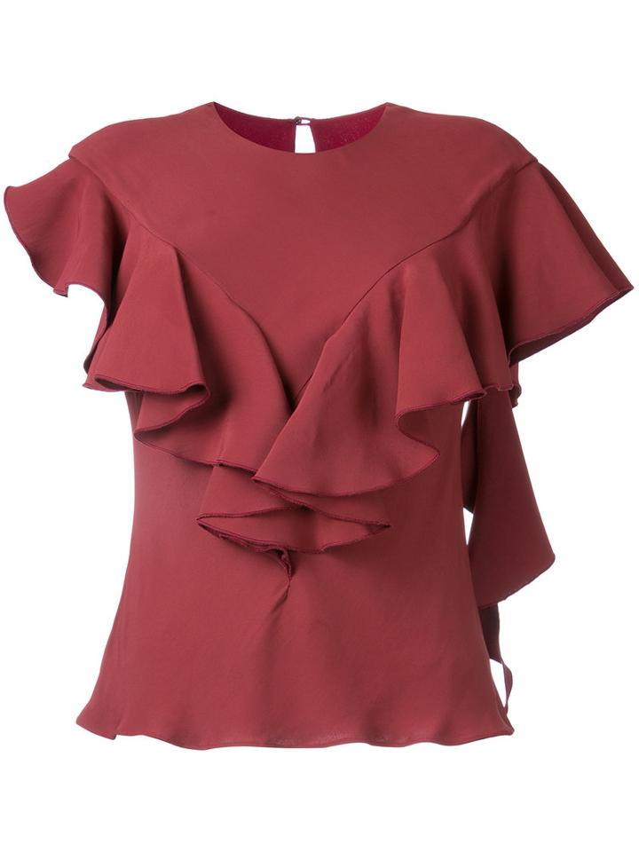 Bianca Spender Sylvie Blouse, Women's, Size: 10, Red, Cellulose
