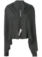 Rick Owens Short Wrap Cardigan, Women's, Size: Large, Grey, Cashmere
