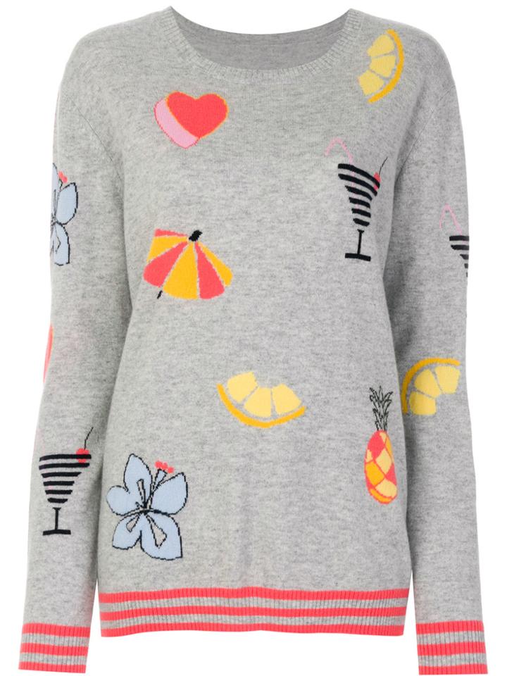 Chinti & Parker Summer Intarsia Jumper - Grey