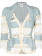 Christian Dior Pre-owned Lace And Crochet Insert Jacket - Blue
