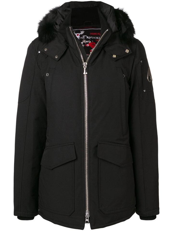 Moose Knuckles Short Padded Coat - Black