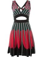 M Missoni Cut-out Striped Dress