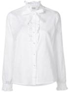 Etro Ruffled Paisley Jacquard Shirt - White