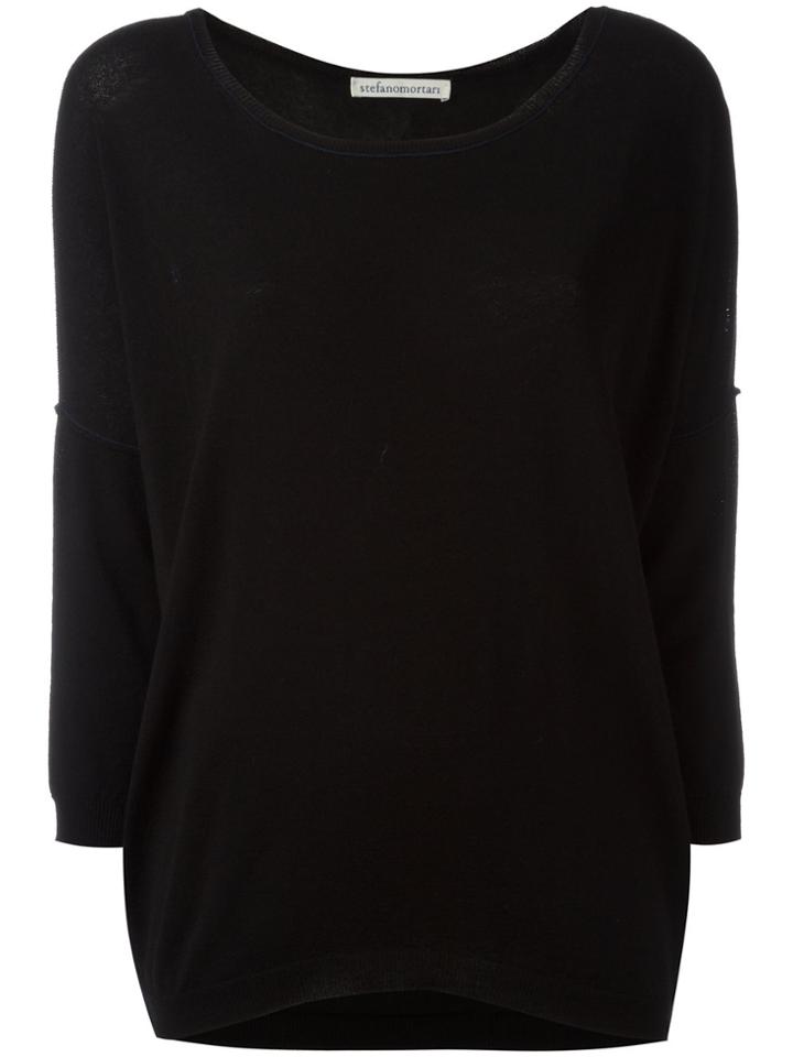 Stefano Mortari Round Neck Top - Black