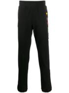 Versace Heart Logo Embroidered Track Pants - Black