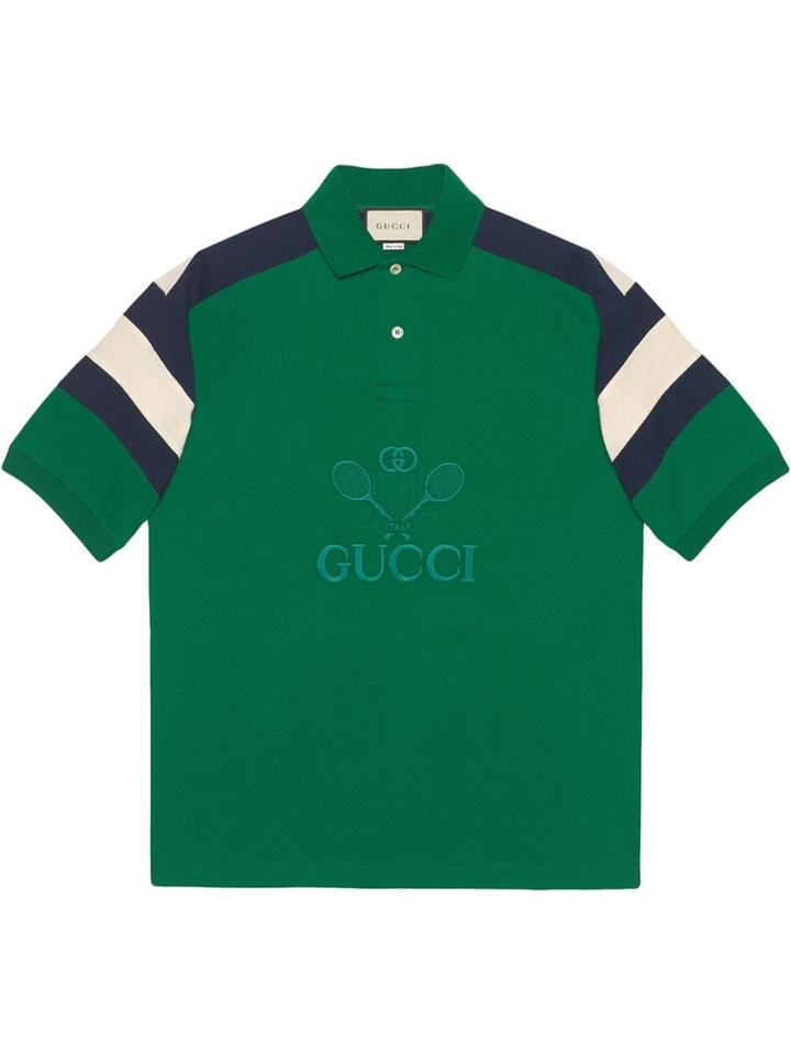 Gucci Gucci Tennis Oversized Polo Shirt - Green