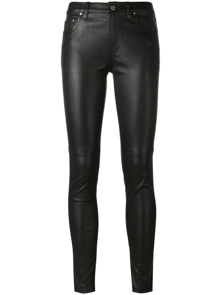 Iro Zaslim Trousers, Women's, Size: 36, Black, Leather/rayon