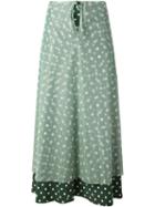 Jean Paul Gaultier Vintage Layered Polka Dot Skirt, Women's, Size: Large, Green