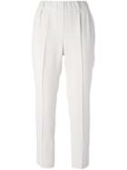 Brunello Cucinelli Cropped Front Pleat Trousers
