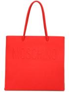 Moschino Logo Embossed Shopper Tote