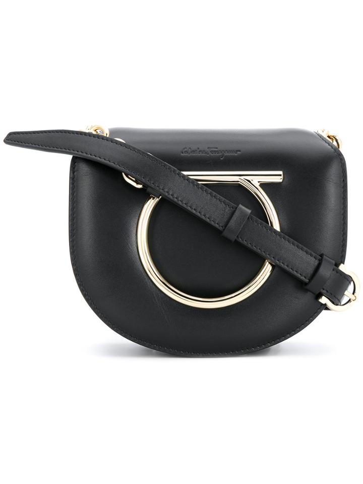 Salvatore Ferragamo Vela Crossbody Bag - Black