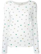 Chinti And Parker Rainbow Spot T-shirt, Women's, Size: Large, White, Organic Cotton
