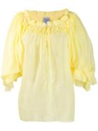 Thierry Colson Roussia Sheer Blouse - Yellow