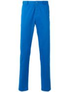 Etro Plain Chinos, Men's, Size: 48, Blue, Cotton/spandex/elastane